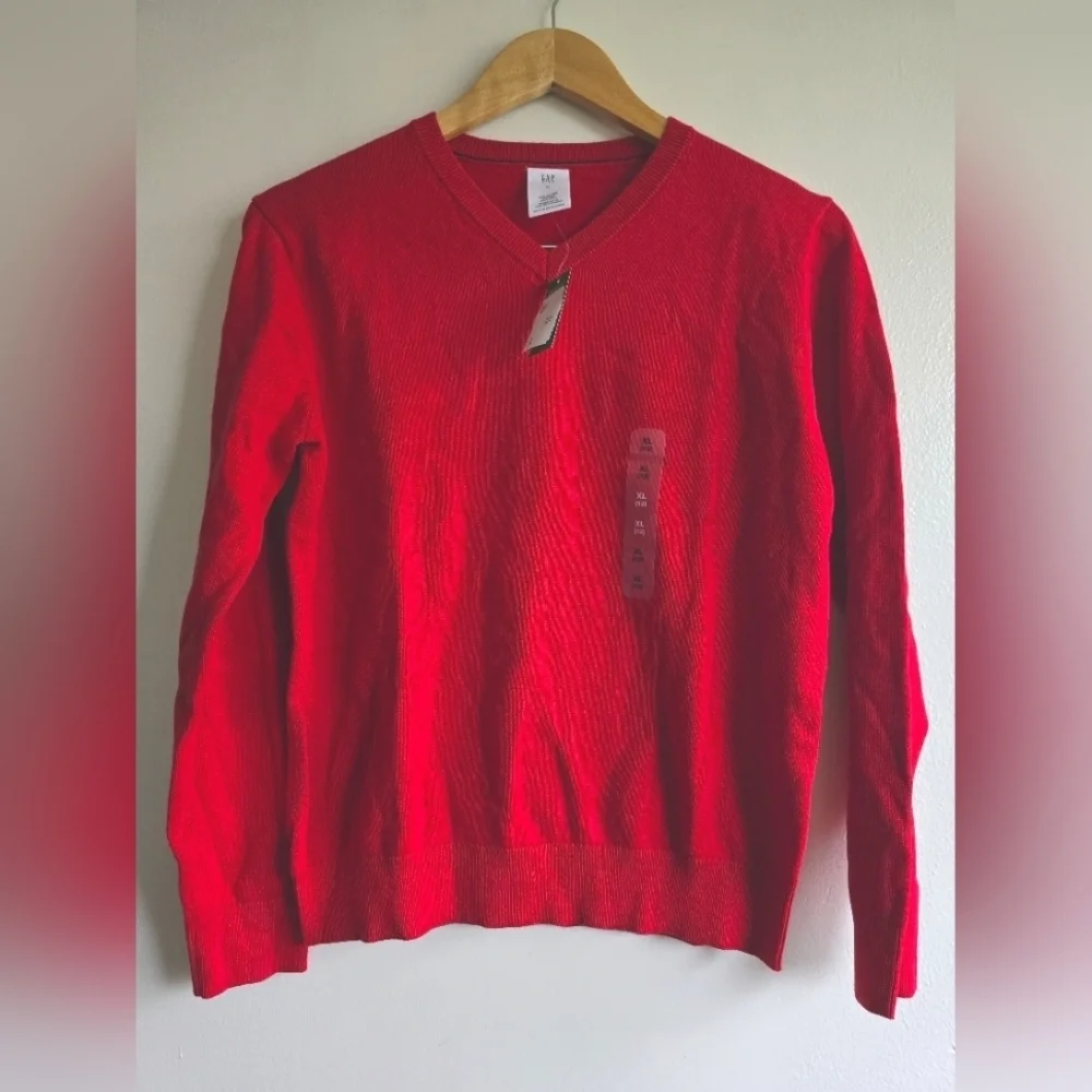 NWT! Gap, Kids Organic Cotton Uniform Sweater, Red, Size XL (12-13years)